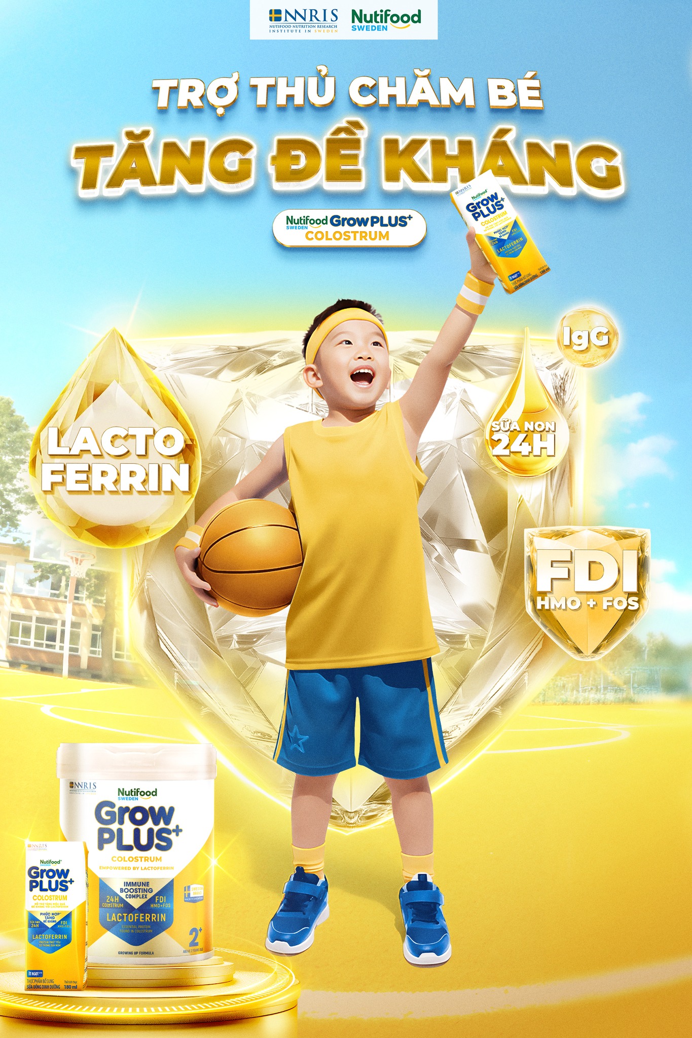 Nutifood GrowPLUS+ Colostrum Lactoferrin với công thức Phức hợp tăng đề kháng, đồng hành cùng mẹ chăm sóc bé khỏe mạnh mỗi ngày