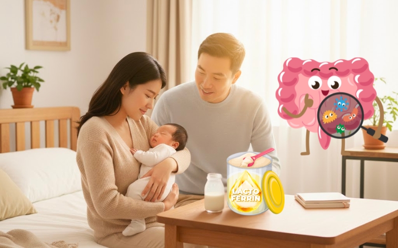 Lợi khuẩn và prebiotics trong sữa non hỗ trợ trẻ sơ sinh phát triển hệ miễn dịch toàn diện và bảo vệ sức khỏe ngay từ giai đoạn đầu.
