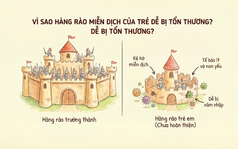 Yếu tố nào quyết định hàng rào miễn dịch ở trẻ?