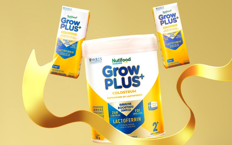 GrowPLUS+ Colostrum Lactoferrin – Với Phức hợp tăng đề kháng chứa Lactoferrin, Sữa non 24h và Công thức FDI