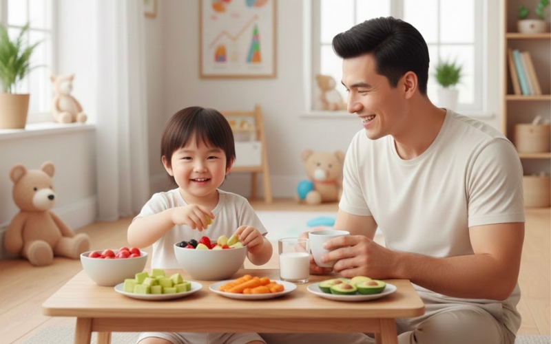 Bổ sung dinh dưỡng đa dạng từ bữa ăn hàng ngày kết hợp sữa công thức phức hợp giúp trẻ tăng sức đề kháng, hạn chế ốm vặt trong giai đoạn giao mùa.