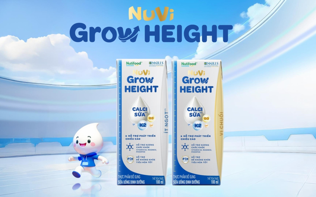 THÔNG BÁO TUNG SẢN PHẨM MỚI SỮA BỘT PHA SẴN NUVI GROW HEIGHT