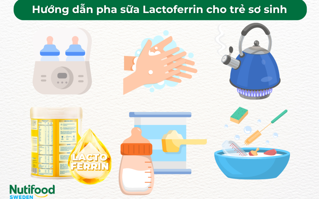 Hướng dẫn pha sữa non Lactoferrin cho trẻ sơ sinh đúng cách