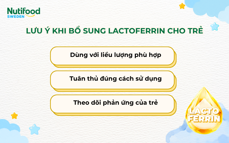 Lưu ý khi bổ sung Lactoferrin cho trẻ