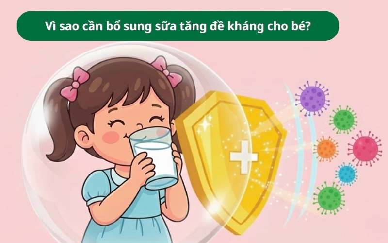 Việc lựa chọn dòng sữa tăng đề kháng cho bé