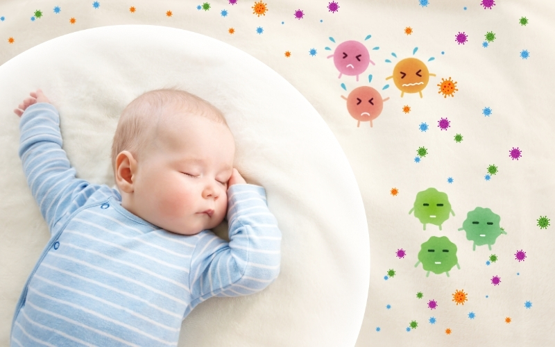 Việc cho trẻ ngủ đủ giấc giúp tăng đề kháng cho bé, hỗ trợ phát triển trí não và thể chất toàn diện.
