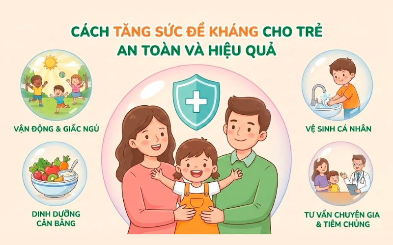 thực phẩm giúp bé tăng sức đề kháng