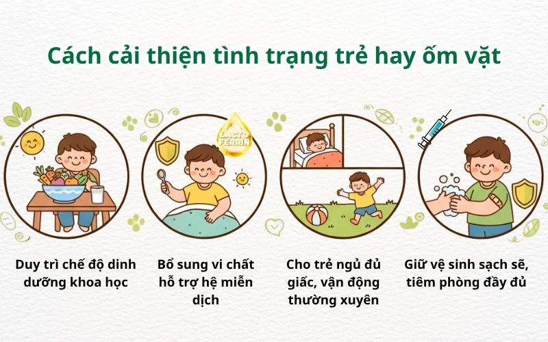 Cách phòng ngừa và cải thiện tình trạng trẻ hay ốm vặt, cha mẹ cần biết.