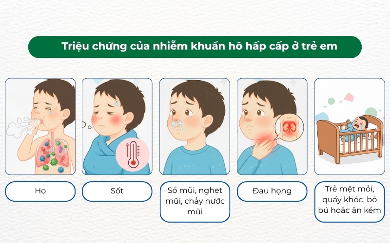 Cha mẹ cần theo dõi triệu chứng nhiễm khuẩn hô hấp cấp ở trẻ để xử lý kịp thời và tránh biến chứng.