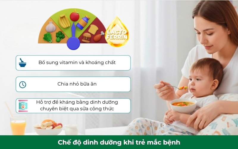 Cha mẹ cần duy trì chế độ dinh dưỡng khoa học để giúp trẻ tăng sức đề kháng và phục hồi nhanh hơn sau khi mắc bệnh.